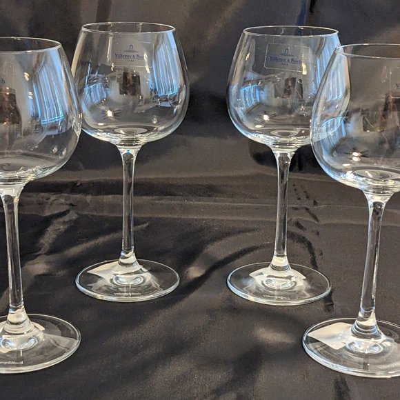 Set 8 NIB Villeroy Boch Purismo Rounded 4 White Wine + 4 Red Wine Glass Value - Picture 4 of 11